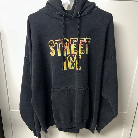 Vintage Y2K Street Ice Black Hoodie‎ Hanes Ultimate Edition Mens XL - Picture 1 of 6